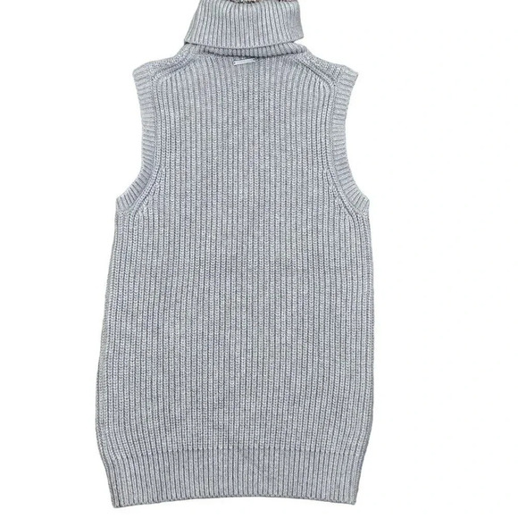 Michael Kors Women’s‎ Sleeveless Turtleneck Sweater Light Gray Size Small - Picture 3 of 10
